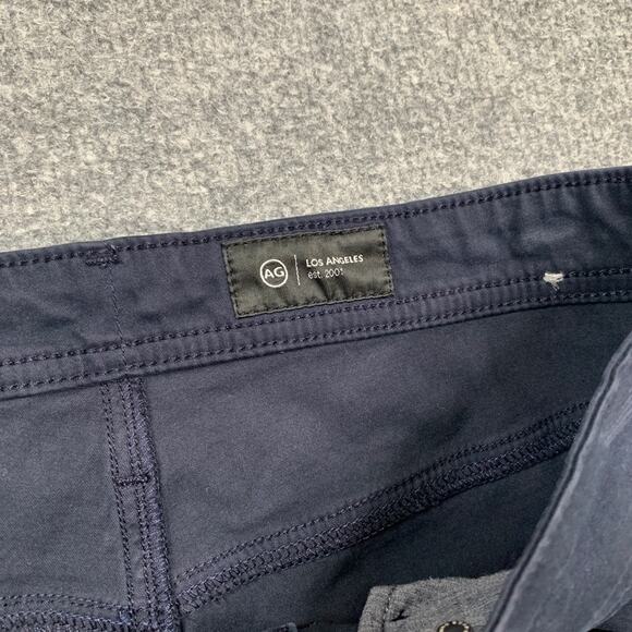 Adriano Goldschmied Pants Mens 31 Navy Everett Slim Straight Stretch 5 Pocket - Picture 9 of 13